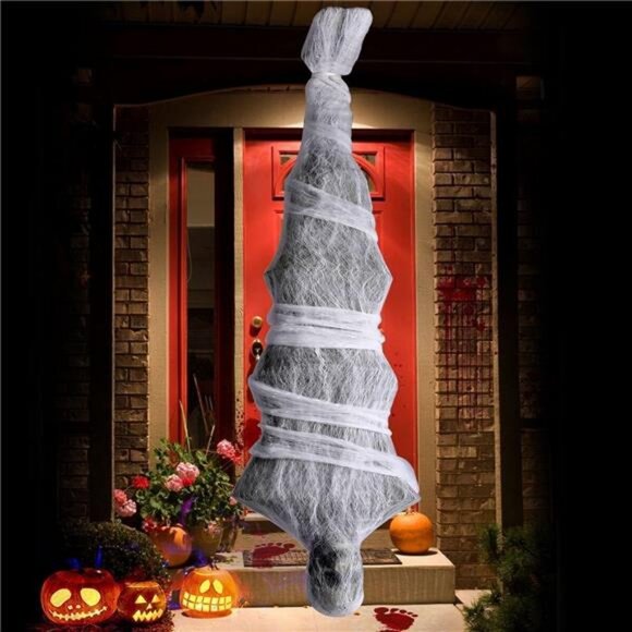 Halloween Decorations Hanging Cocoon Corpse, 72 Inch Life Size Halloween Corpse - Picture 1 of 8